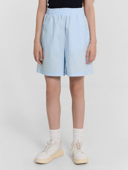 Шорты для девочек голубые в полоску - Mark formelle фото 3