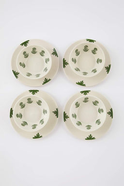 4lu Boho Cicek Desenli Pasta Tabag? Seti 19 cm TPHAW26TBK00004 - Trendyolmilla фото 6