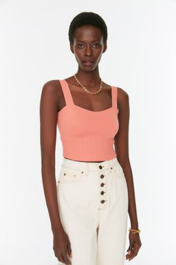 Trendyolmilla Mint Kalp Yaka Crop Triko Ince Bluz TWOSS22BZ1105  фото 21