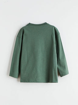 Bisiklet Yaka Bask?l? Erkek ?ocuk Ti??rt