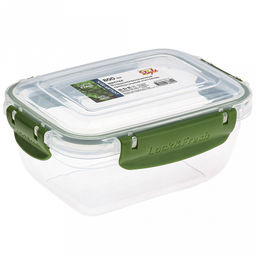 Контейнер для продуктов пластмассовый Мастер 0,8л, прямоугольный, с клипсами, воздухонепроницаемый (герметичный), съемный силиконовый уплотнитель, подходит для СВЧ, цвета микс (Россия) - Домашняя мода фото 3