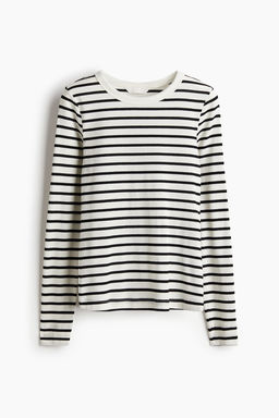 Camiseta en punto de canale - H&m фото 5