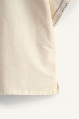 CAMISA PESPUNTES BORDADOS LIMITED EDITION / Crudo - Zara фото 8