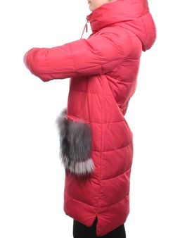 Y017-617 RED Пальто зимнее женское (био-пух) - Fashion фото 7
