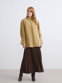 Beli Lastikli Pileli Etek