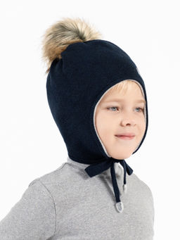 Шапка детская темно-синяя Ш-088 (54)