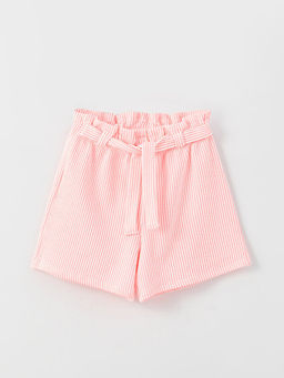 Bisiklet Yaka Bask?l? K?z ?ocuk Ti??rt ve ?ort - Waikiki фото 3