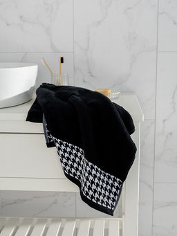 Полотенце для лица 50x90 черный махровая ткань