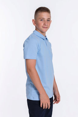 Футболка-поло М224104б голубой