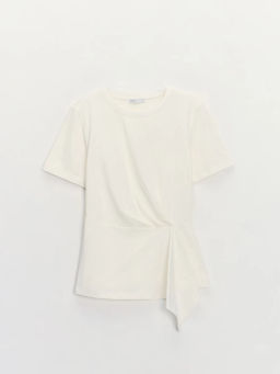 Приталенная футболка с ассиметричным низом ZR2605023405-2 / Zarina