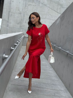 Платье DilanaVIP 2100 красный - Dilana vip фото 4