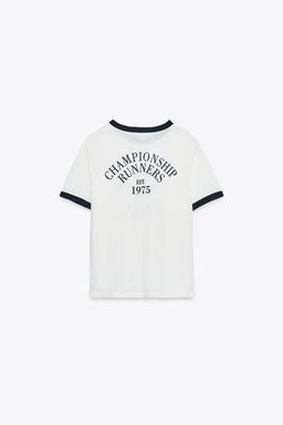 SLOGAN SLUB T-SHIRT - Zara фото 29