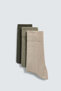 3-PACK OF TEXTURED SOCKS