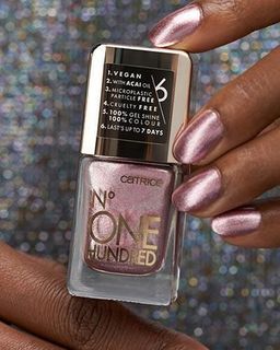 CATRICE Лак для ногтей IcoNails Gel Lacquer, 100 Party Animal перламутрово-сливовый 10,5 мл  фото 2