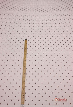 Поплин Редкий средний горох (цв.какао) на нежно-розовой дымке, ш.2.2м, хлопок-100%, 110гр/м.кв - Купава фото 4