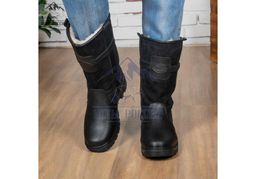 Монголки высокие черные, литая подошва