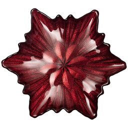 БЛЮДО SNOWFLAKE RED SHINY 21СМ БЕЗ УПАКОВКИ