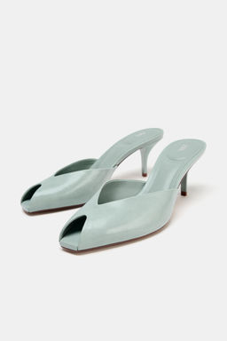 PATENT-EFFECT SANDALS