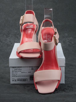 08-E46F-65JU PINK POWDER Босоножки женские (натуральная кожа)