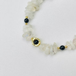 Браслет из Лунного камня и Турмалина - Радуга самоцветов фото 3