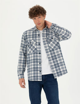 Mavi Oversize Oduncu G_mlek