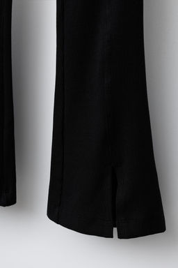PLAIN RIBBED FLARE LEGGINGS - Zara фото 4