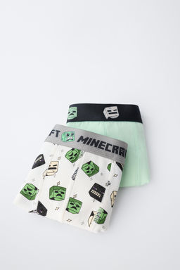 6-14 A?OS/ PACK DOS B?XERS MINECRAFT MOJANG AB. / Verde / Crudo - Zara фото 6