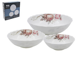 Набор салатников (3пр.) Lavenir "Чайные розы" 460/680/1000 мл, 15/18/20см 3PCS HKW YF20032 78933