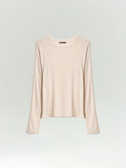 Лонгслив с двойным швом с шелком - Emka фото 6