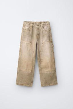 PANTAL?N CANVAS WIDE LEG / Crudo - Zara фото 2