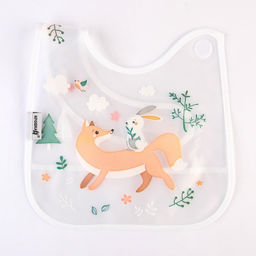 Нагрудник для кормления Крошка Я «Baby of nature» непромокаемый на липучке, с карманом