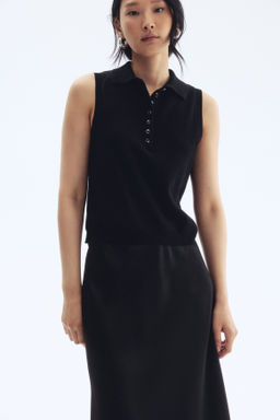 Su?ter sin mangas con cuello camisero - H&m фото 6