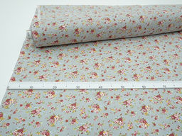 Поплин Букеты роз на сером, СОРТ2, ш.1.5м, хлопок-100%, 90гр/м.кв - Купава фото 3