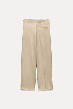 WIDE-LEG TROUSERS WITH DOUBLE WAISTBAND - Zara фото 4