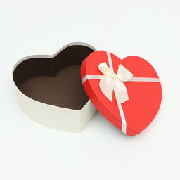 Набор подарочных коробок сердце 3 в 1, Белый бант, 22?20?9; 19?17?7.5; 16?13.5?6 см