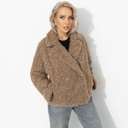 Розыгрыш. Полупальто из экомеха, Слишком заметна (oversize, 50-56)