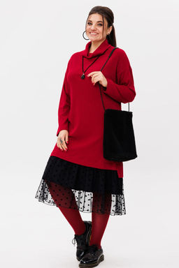 Платье ANELLI 1740 красный бархат  фото 7