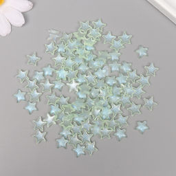 Цена за 2 шт. Декор для творчества акрил «Звёзды», зелёный светится в темноте, набор 100 шт., 0.9×0.9 см