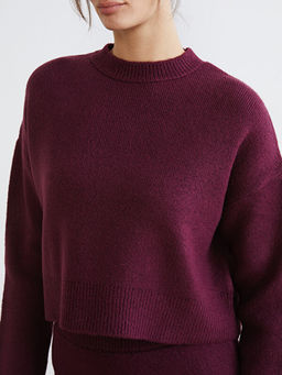 Bisiklet Yaka Oversize Kad?n Triko Kazak