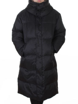 3063 BLACK Пальто пуховое женское оверсайз (утиный пух)
