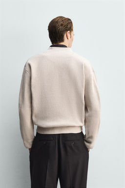 C?RDIGAN RELAXED FIT ESTRUCTURA / Crudo - Zara фото 3