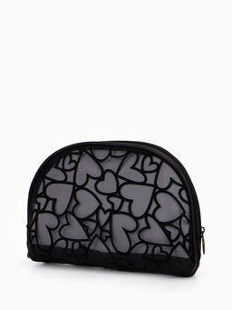 Косметичка дор Сердца 22*4*15, отд на молнии, черный