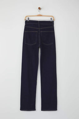 Koyu Mavi Normal Bel Duz Paca Orta Esnek Straight Jeans TWOAW26JE00085
