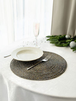 Салфетка сервировочная D35 серый бисер