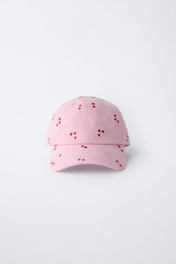 GORRA CORAZONES FLOCK / Rosa