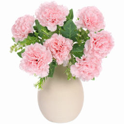 Искусственные цветы "Букет гвоздик" 35см 7 цветков розовые