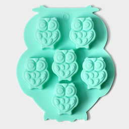 Цена за 2 шт. Форма для конфет и шоколада Доляна Совы, силикон, 12.5?11 см, 6 ячеек (3.3?2.7?1.5 см), МИКС  фото 3