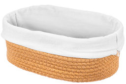 Хлебница плетеная с льняным мешком 35*25*13 см, бежевая - Elan gallery фото 4