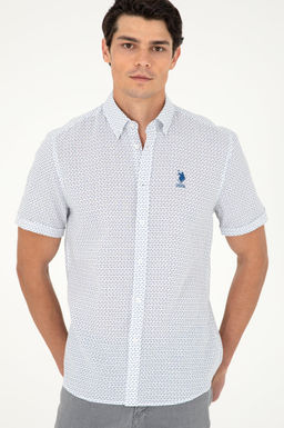 Мужская темно-синяя рубашка с коротким рукавом - U.s. polo assn фото 3