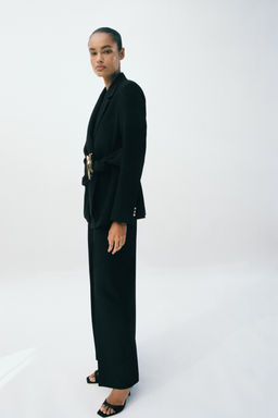 HIGH-WAIST STRAIGHT-LEG TROUSERS